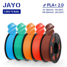 5-Roll Mixed PLA Filament Bundle – PLA+, Matte, Meta & PLA 2.0 | 1.75mm, 1.1KG Each | Printin3D.co