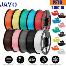 10-Roll PETG Filament Bundle – 1.75mm | Bubble-Free, Multi-Color 3D Printing | 1.1KG Each | Printin3D.co