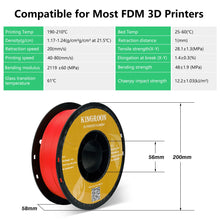 KINGROON 22LBS PETG or PLA filament 3D Printer Filament 10 Rolls 1KG 1.75MM Eco-Friendly Good Toughness Mix Color | Printin3D.co