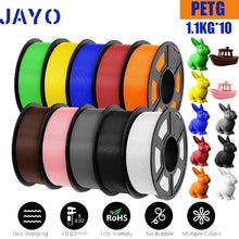 10-Roll Multicolor PLA+ / PLA / PETG Filament Bundle – 1.75mm | No-Bubble FDM Filament | Printin3D.co