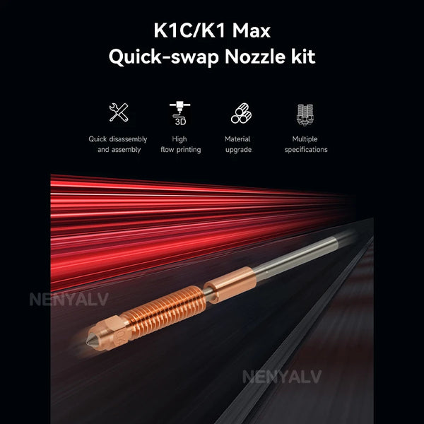 K1C / Ender 3 V3 Quick-Swap Nozzle – Unicorn Nozzle Upgrade for Creality 3D Printers | Printin3D.co