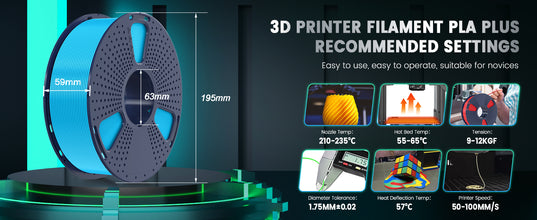 5KG Pla Plus 3D Filament PLA+ 1.75mm Neatly Wound Good Toughness Colorful Printer Filaments