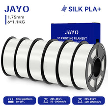 6-Roll Silk PLA+ Filament Bundle – 1.75mm | Glossy, Silky Finish for FDM Printers | Printin3D.co