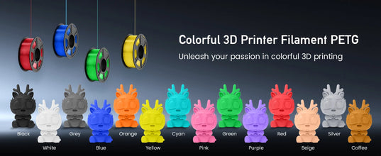 5KG Mixed 3D Printer Filament Bundle – PLA, PETG, PLA+ & Clear | 1.75mm (5 x 1KG Rolls) | Printin3D.co
