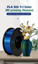 Silk Tricolor PLA Filament – 1.75mm | Multicolor 3D Printing Material | Printin3D.co
