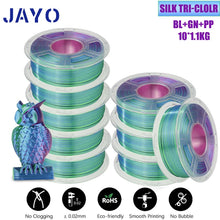 10-Roll Multicolor PLA+ / PLA / PETG Filament Bundle – 1.75mm | No-Bubble FDM Filament | Printin3D.co