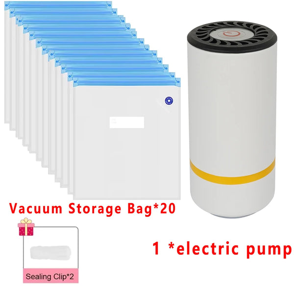 Filament Vacuum Storage Bag with USB Rechargeable Electric Pump – Automatic Compression for 3D Printer Filament Protection | Printin3D.co