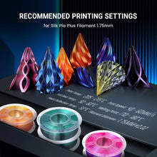 Silk PLA+ Filament – 5-Roll Bundle (1.75mm, 1.1KG Each) | Dual & Triple Rainbow Colors | Printin3D.co