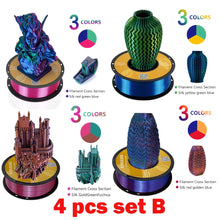 Silk Tricolor PLA Filament – 1.75mm | Multicolor 3D Printing Material | Printin3D.co