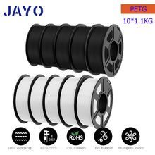 10-Roll Multicolor PLA+ / PLA / PETG Filament Bundle – 1.75mm | No-Bubble FDM Filament | Printin3D.co