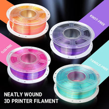 Silk PLA+ Filament – 5-Roll Bundle (1.75mm, 1.1KG Each) | Dual & Triple Rainbow Colors | Printin3D.co